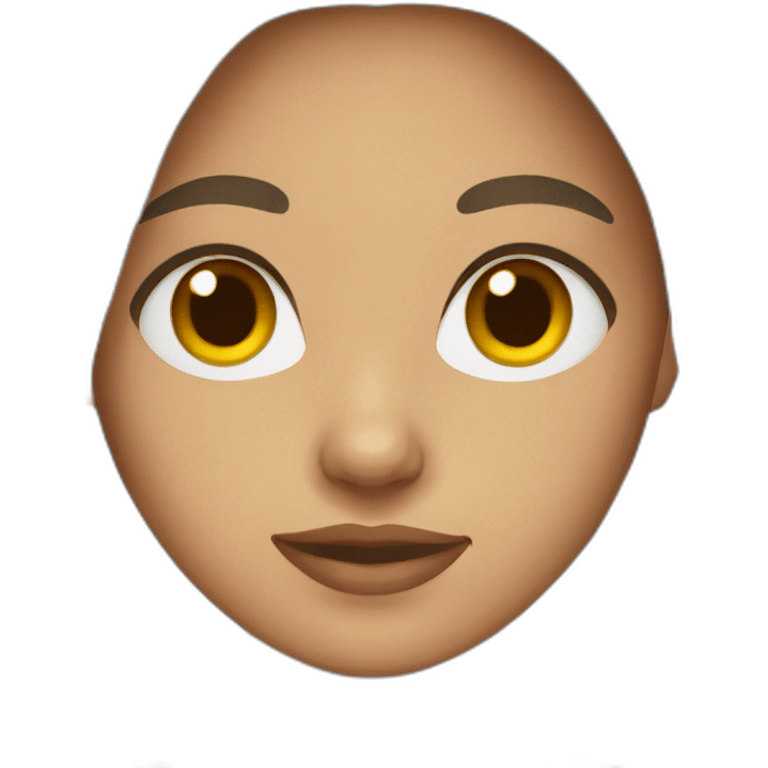 Young women, dark brown eyes, long light brown hair emoji