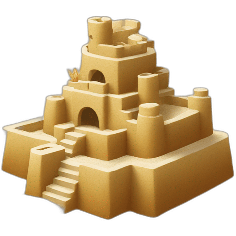 bread sand castle emoji