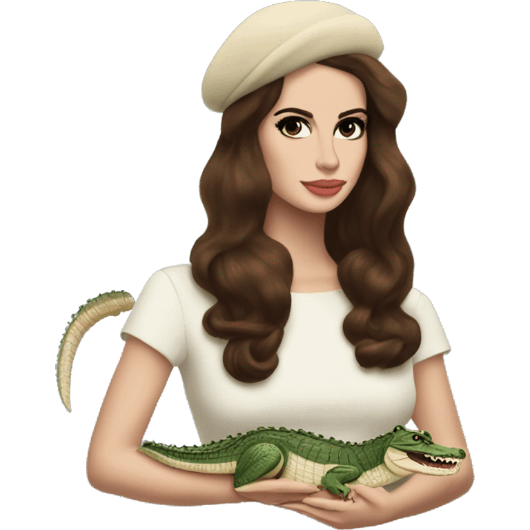 Lana del Rey edith a crocodile emoji