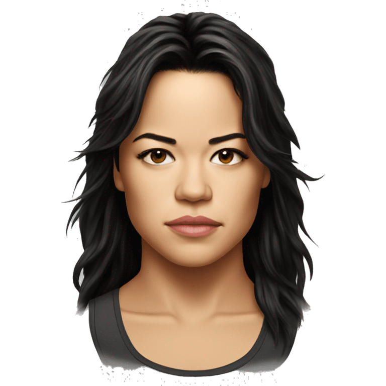 michelle rodriguez serious wearing tee emoji