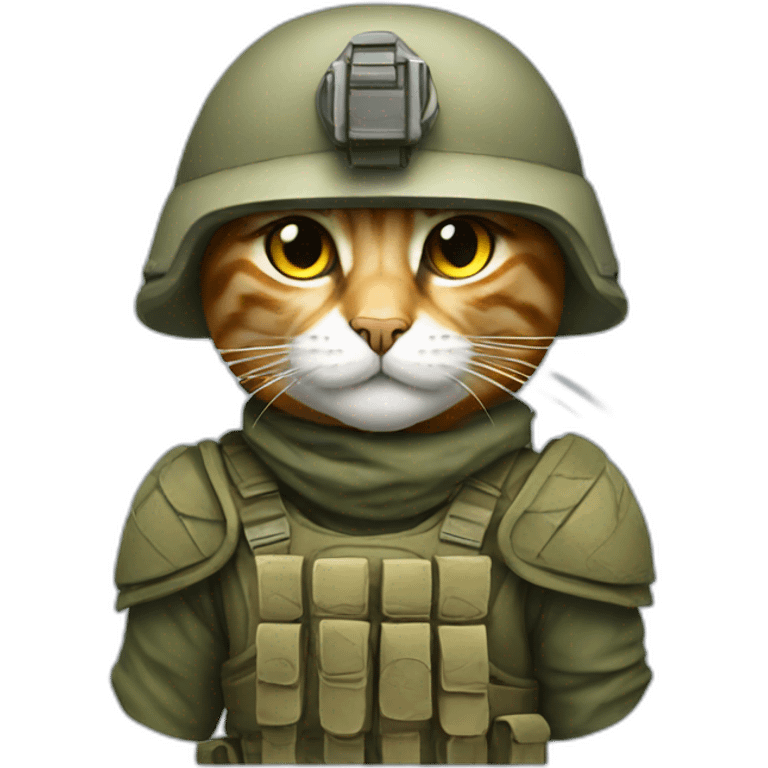 Cat soldier emoji