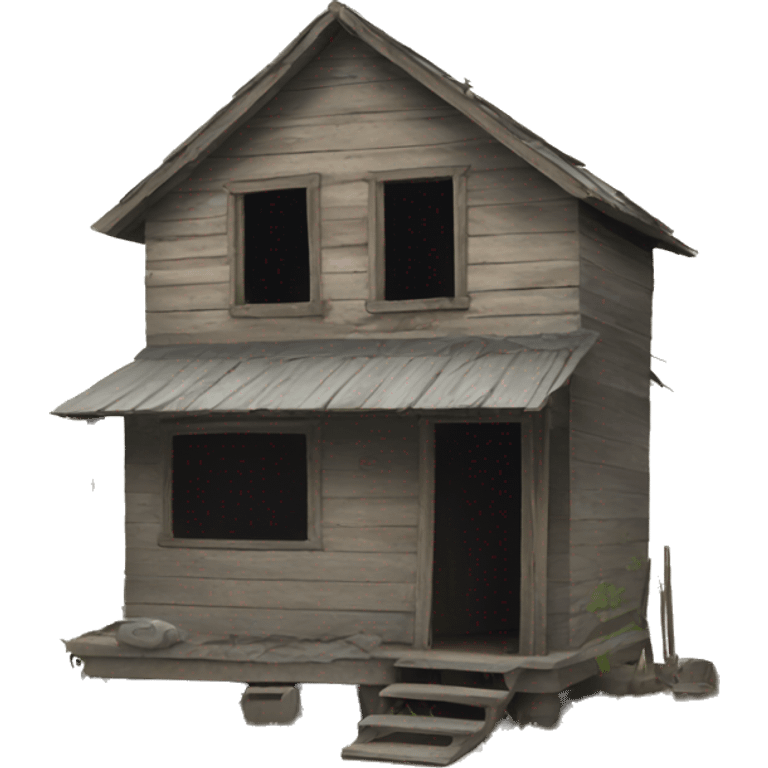 abandoned 2-storey shack emoji