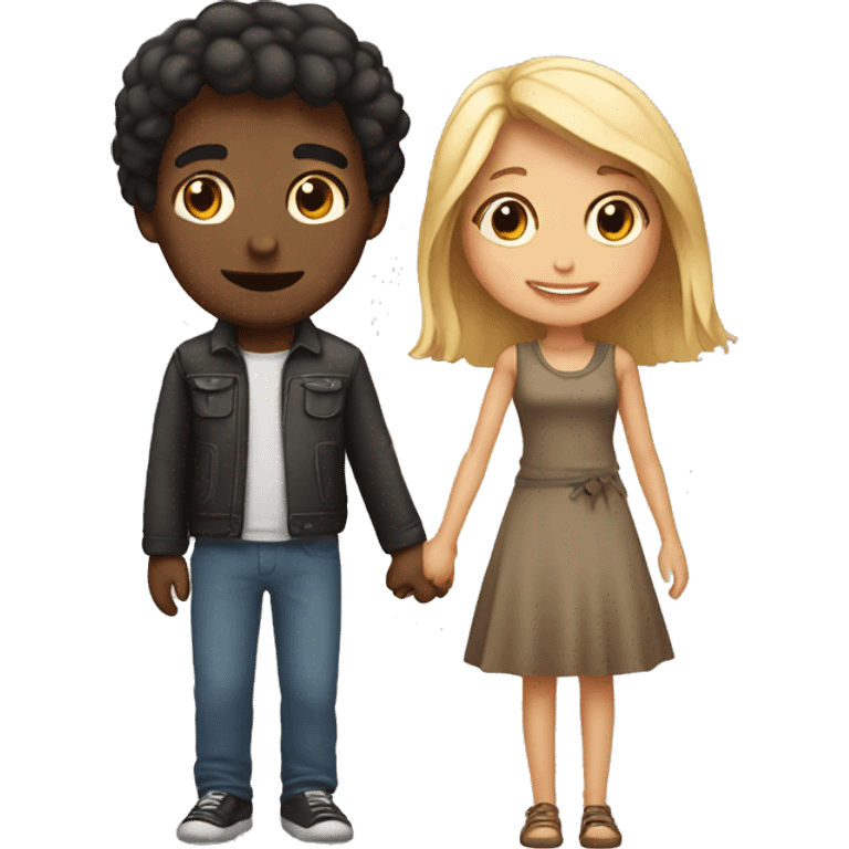 Girl and guy in love  emoji