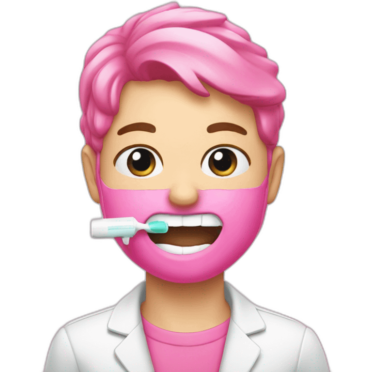 Dentifrice pink emoji