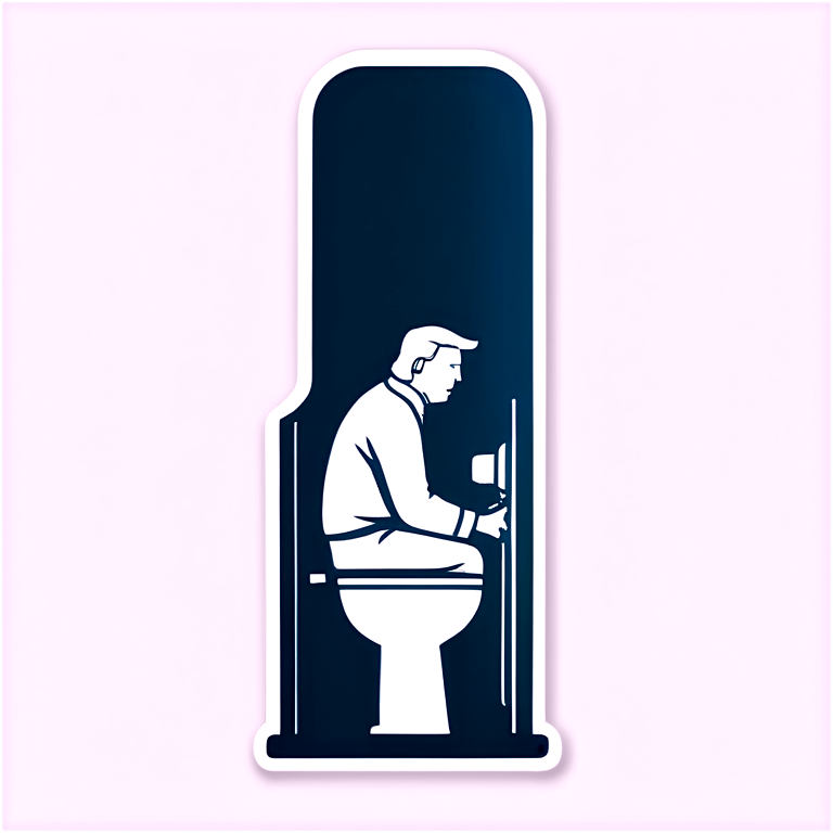 Musk on toilet and trump at urinal emoji