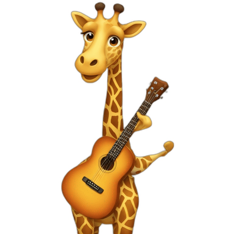 Giraffe playing guitar emoji