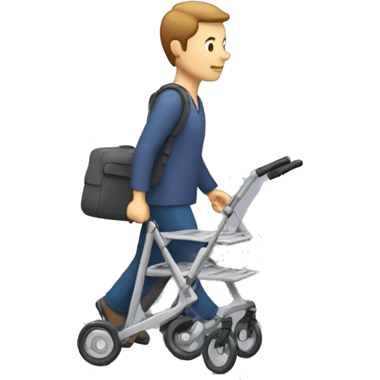 Man walking with rollator emoji