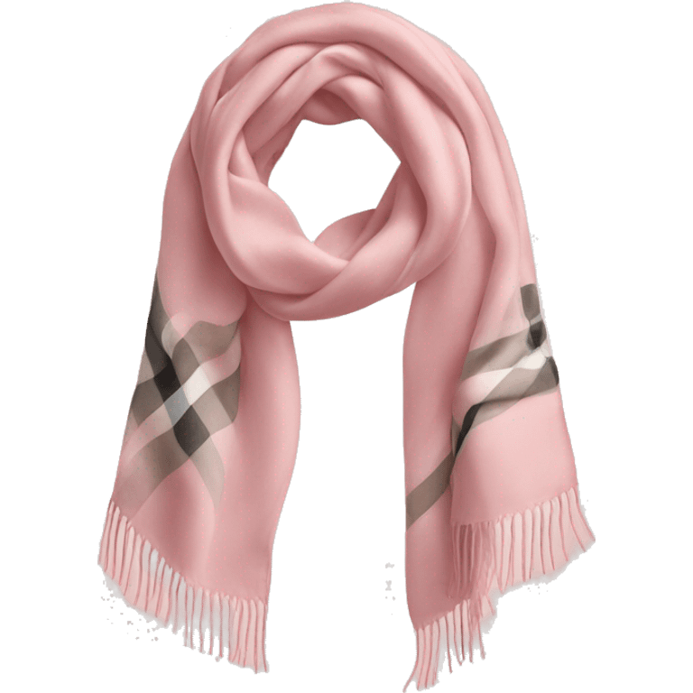 Pastel pink burberry scarf emoji