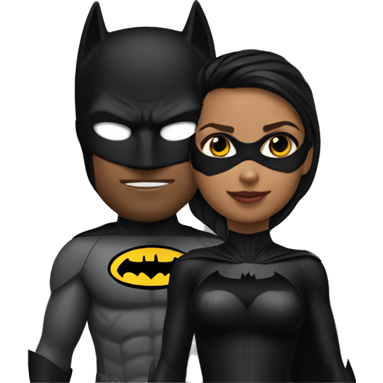 Cat woman and batman emoji