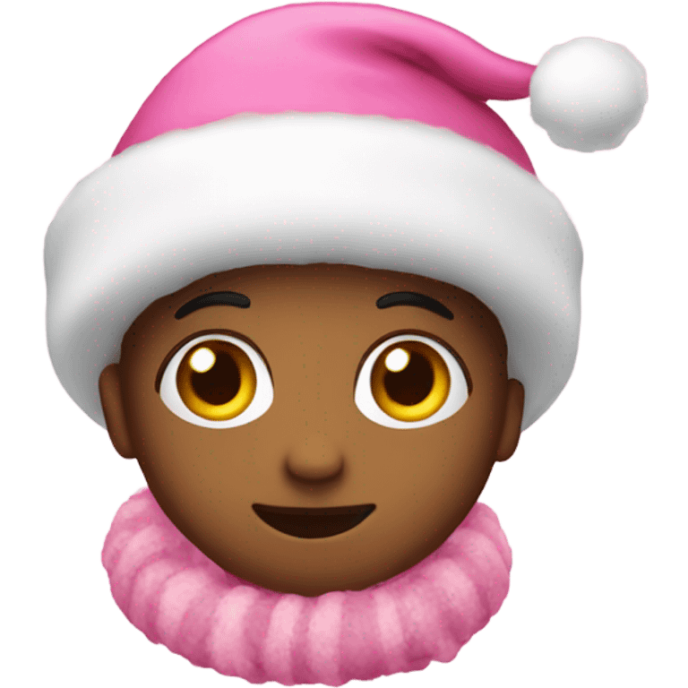 Pink Christmas cute emoji