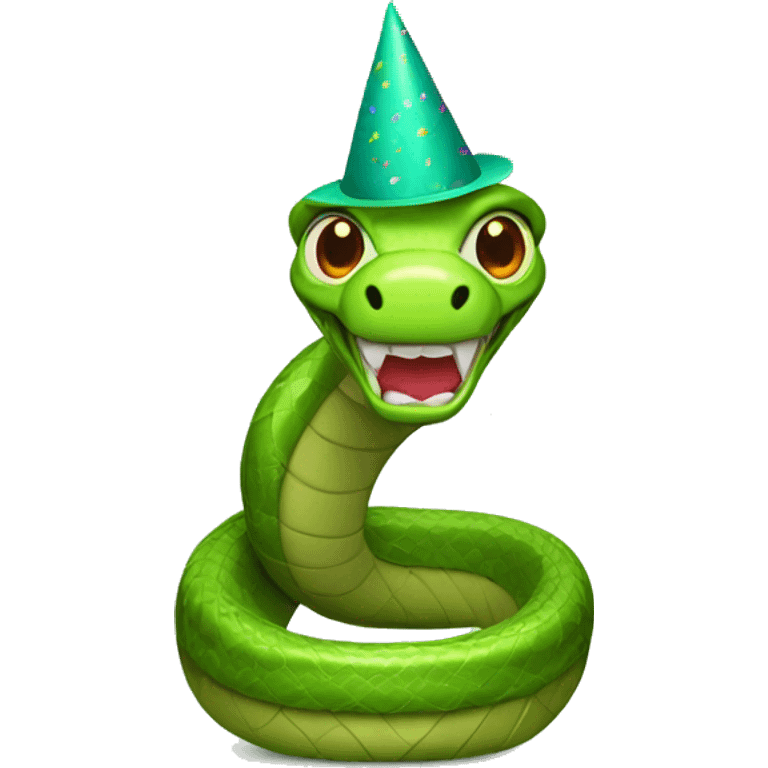 Snake with party hat emoji