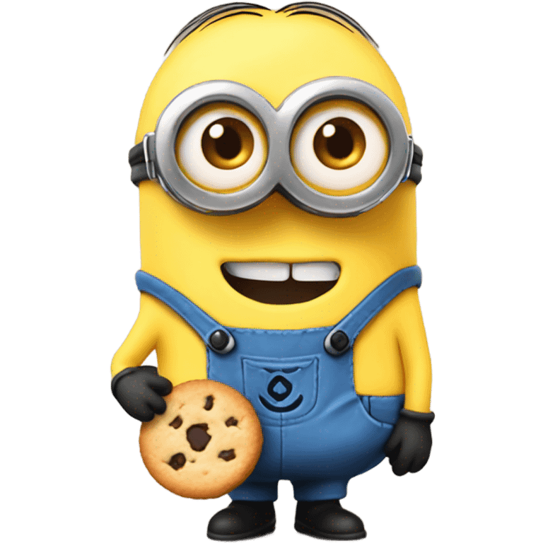 Minion with a cookie emoji