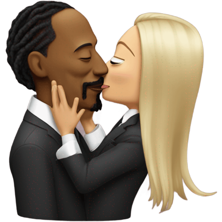 Snoop dog kissing Elon musk  emoji