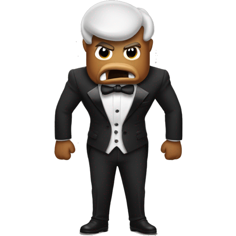 Angry 💩 in a tuxedo emoji