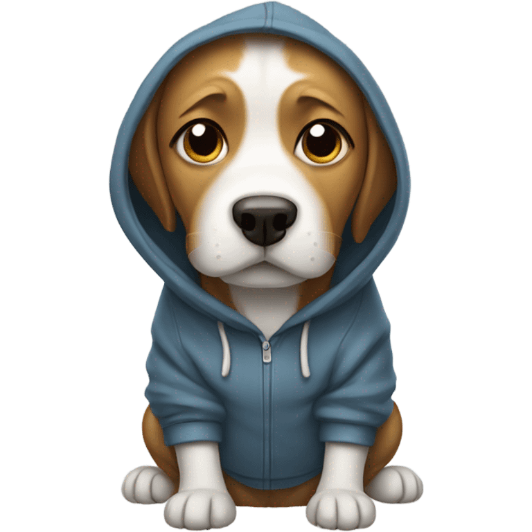 dog wearing hoodie emoji