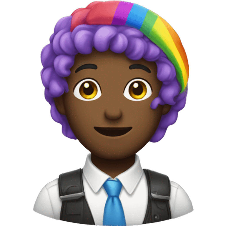 person dressed for gay pride emoji