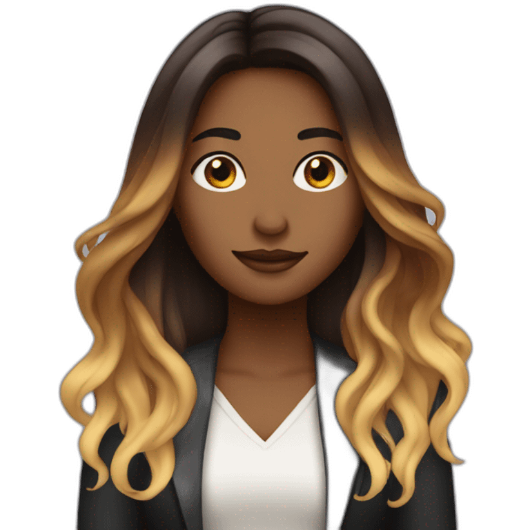 Long ombré hair woman emoji