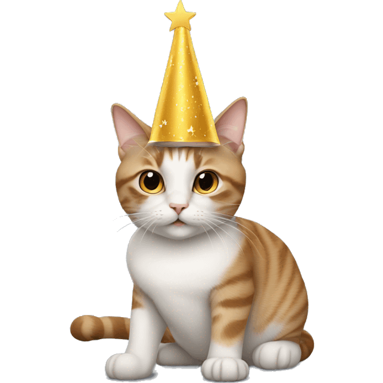 cat wearing a birthday hat and a star wars costume emoji