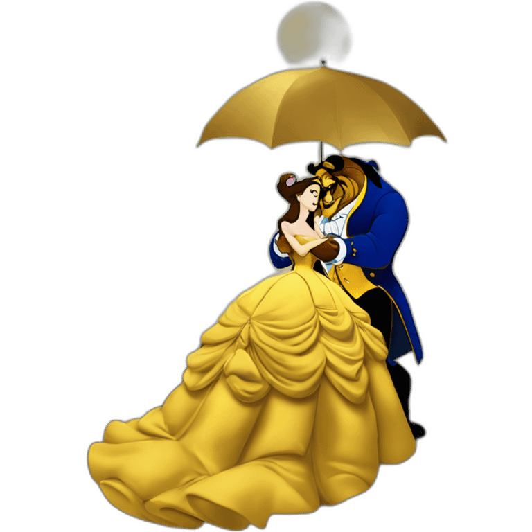 Persistence of Memory by Salvador Dali in the style of Disney’s Beauty and the Beast emoji