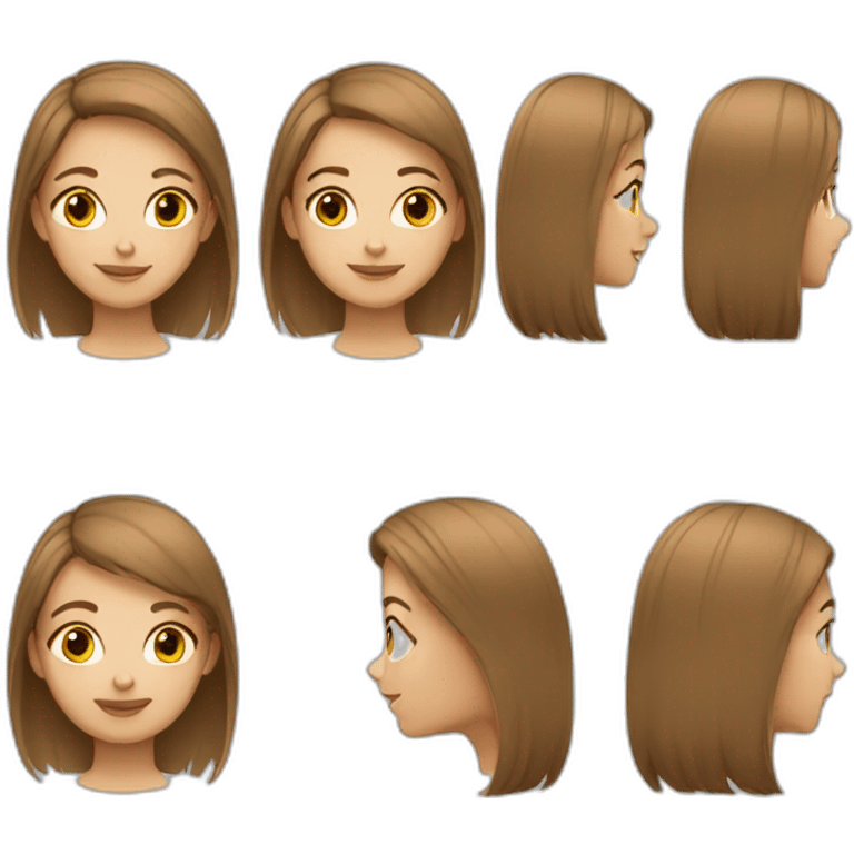 light brown hair girl emoji