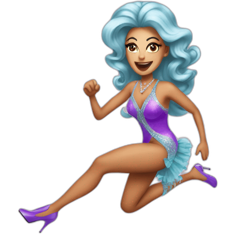 dragqueen running competition emoji