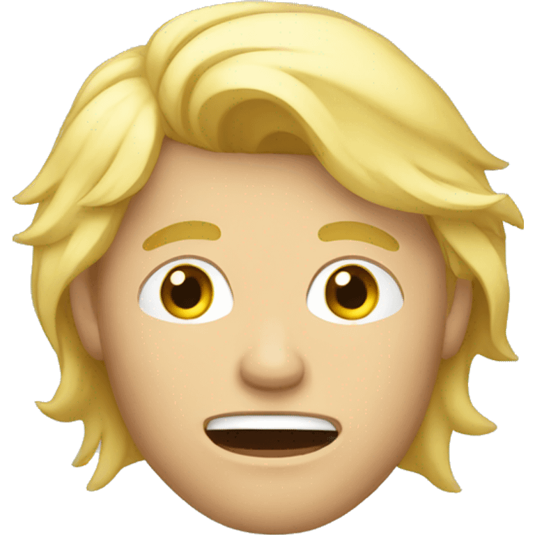 blond man saying ZZZZ emoji