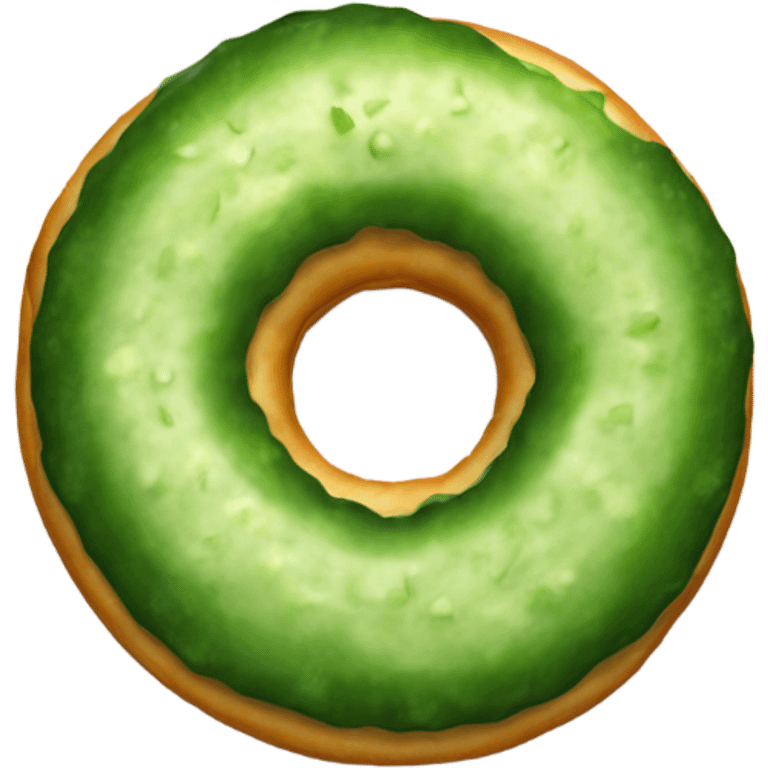 Cucumber inside a the hole of a donut  emoji