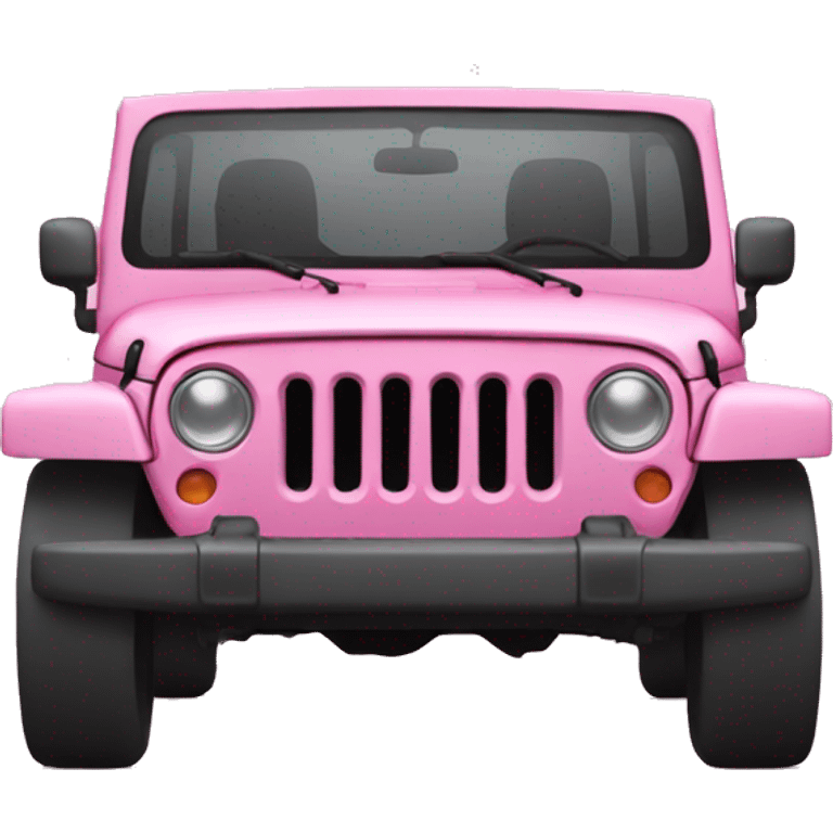 Pink jeep front view  emoji