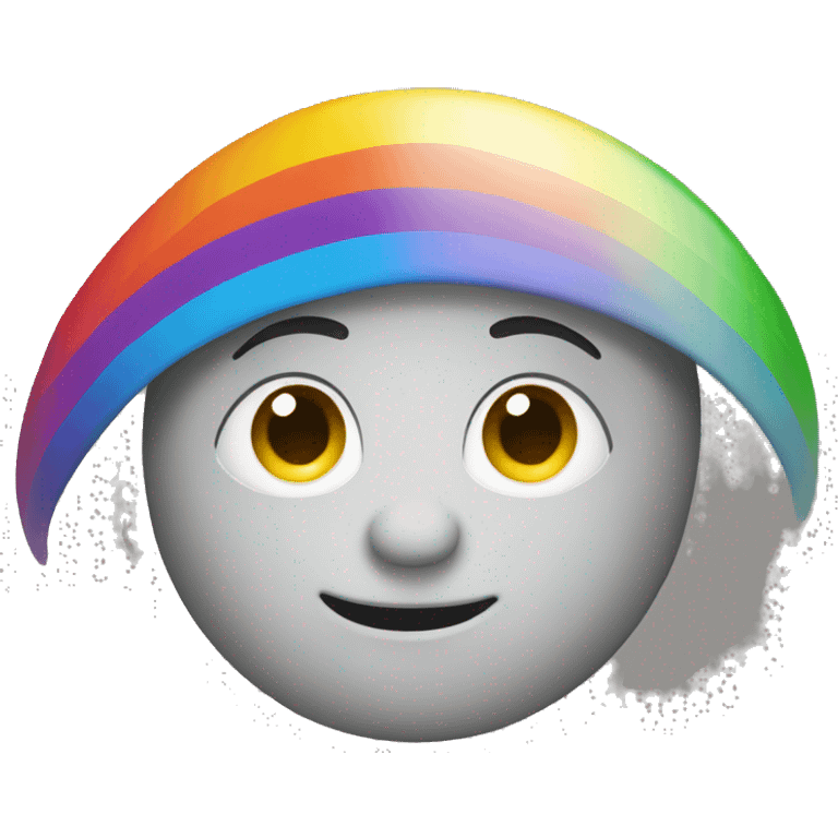 Rainbow  black and white  emoji