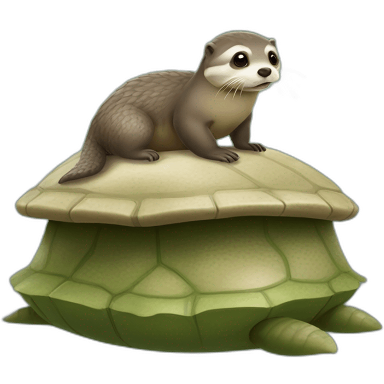 Loutre sur tortue emoji