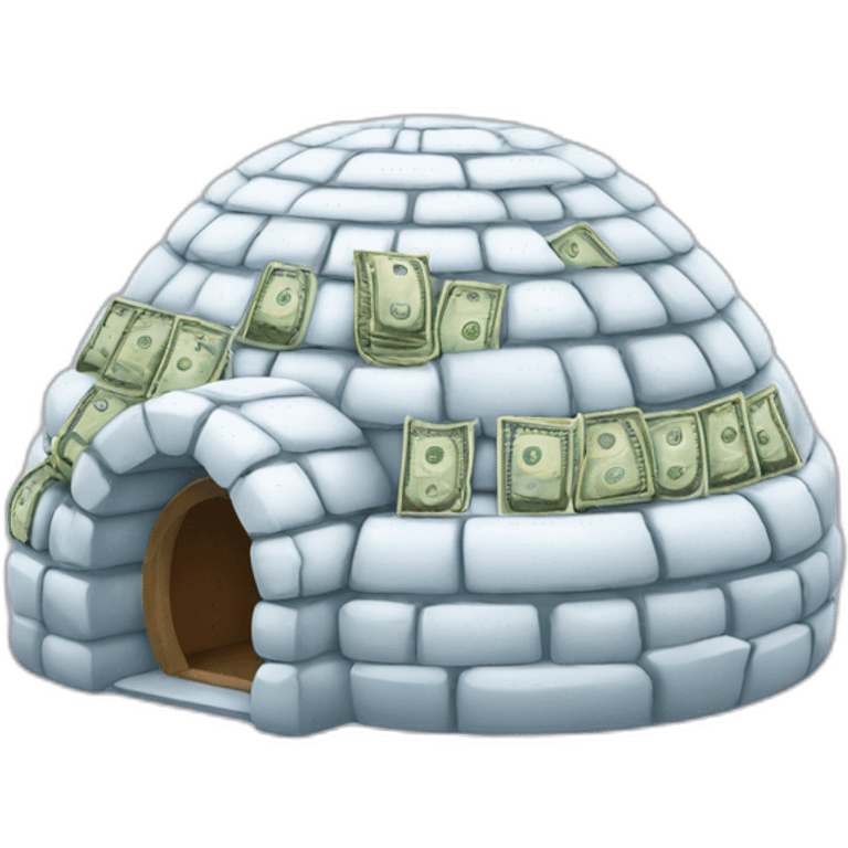 igloo with money on top emoji