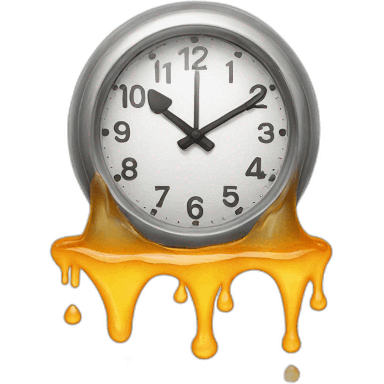 Melting clock emoji