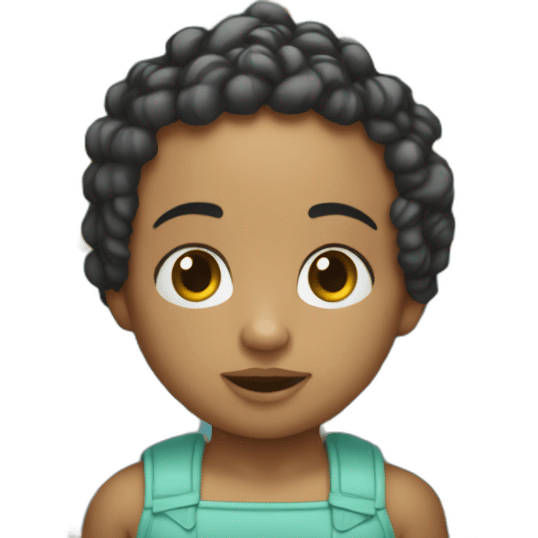 Bebe con cejo fruncido emoji