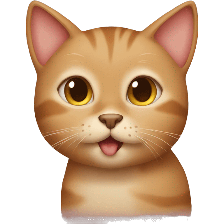 Light brown cat blowing kisses emoji