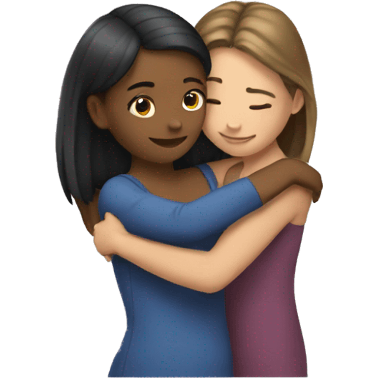 Hugging girls  emoji