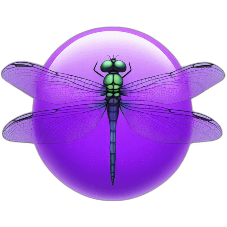 dragonfly in a purple orb emoji