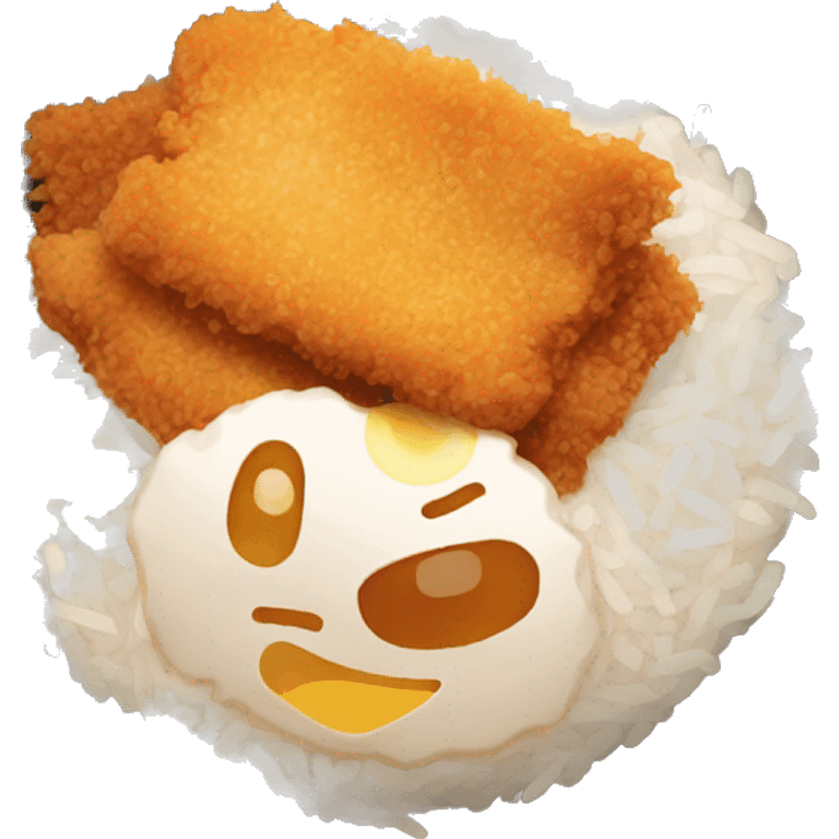 Tonkatsu bowl rice emoji