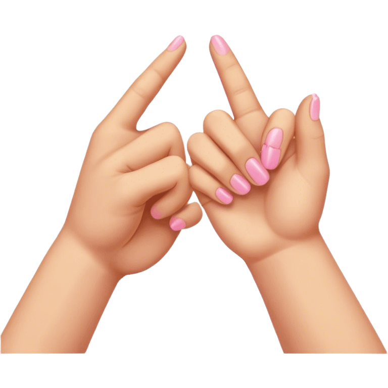 Pinky promise of male and female hand emoji