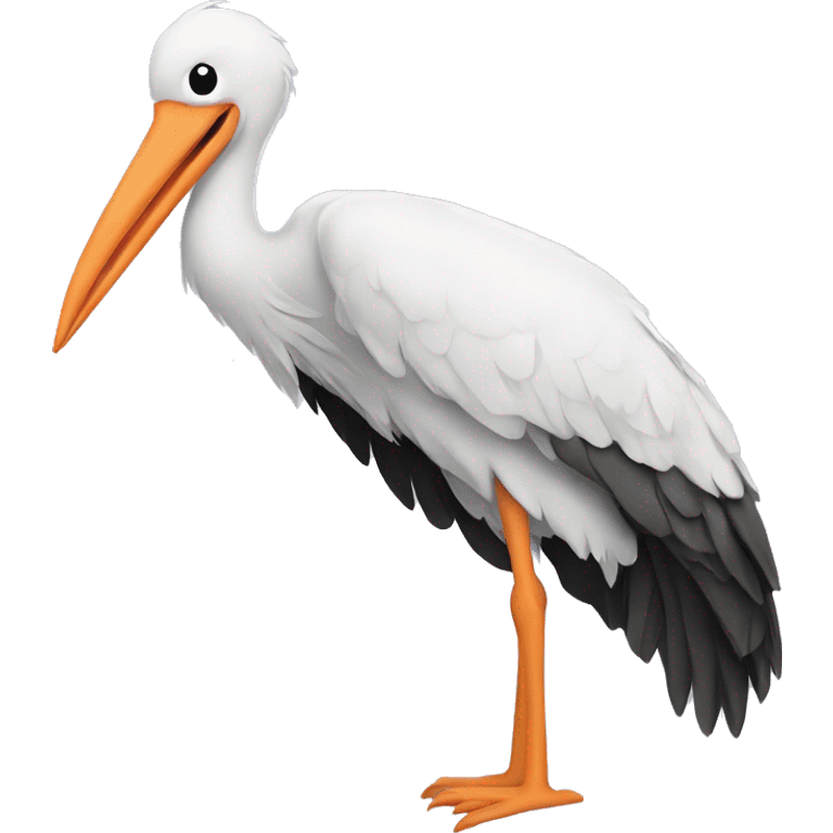 stork with baby emoji