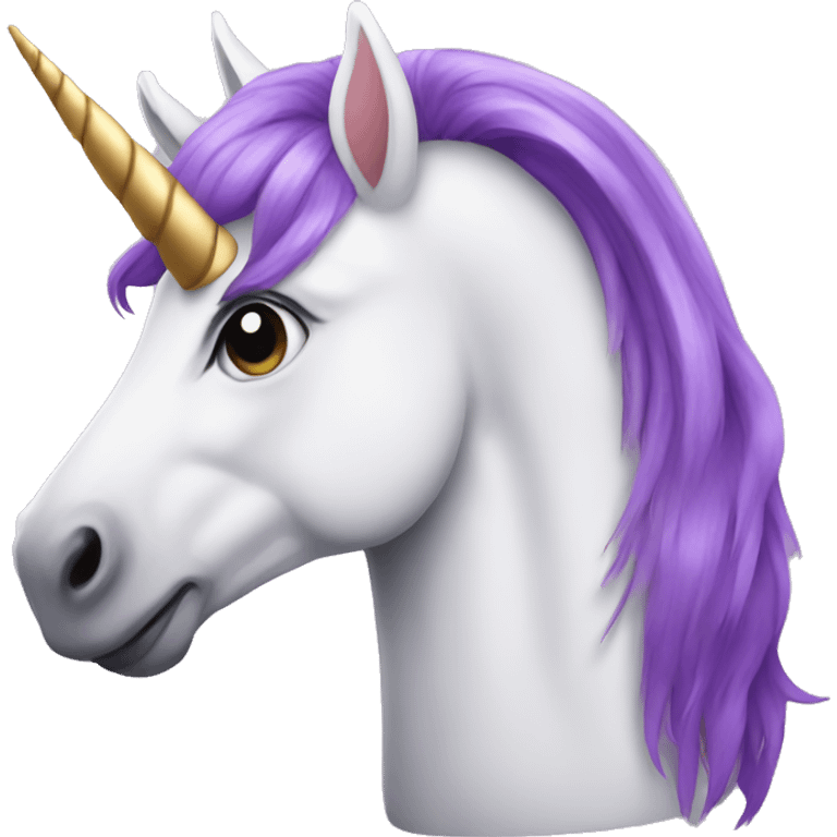 Unicorn with purple hair emoji