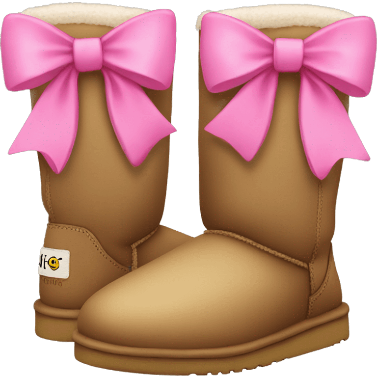 uggs with pink bows on them emoji