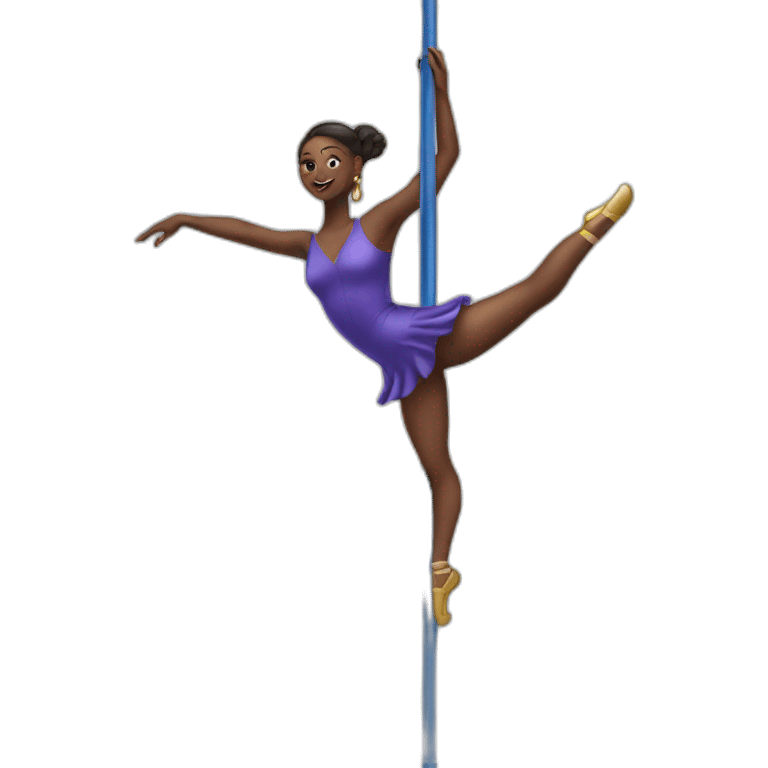 dancer sliding down a pole emoji