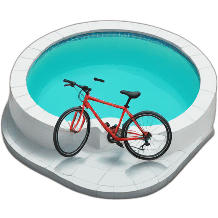 Bike on a pool emoji