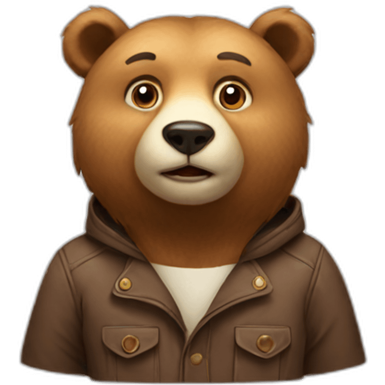 smart bear emoji