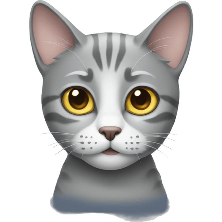 gray cat  emoji