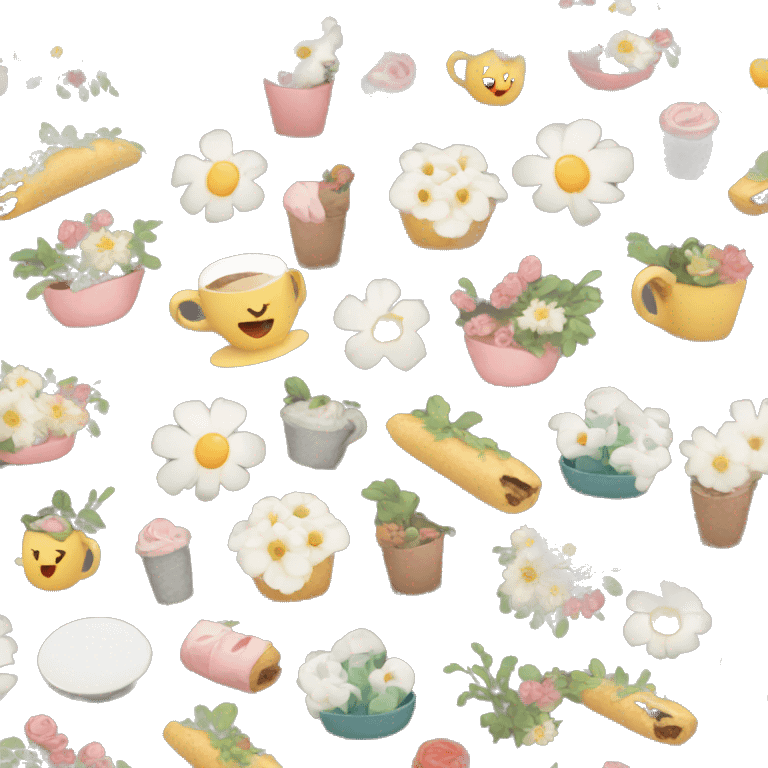 a cute floral cafe emoji