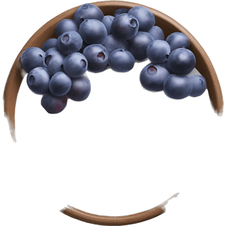 yoghurt bowl with grapes and blueberries emoji