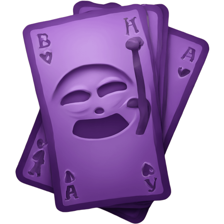 cards purple colors with text emoji