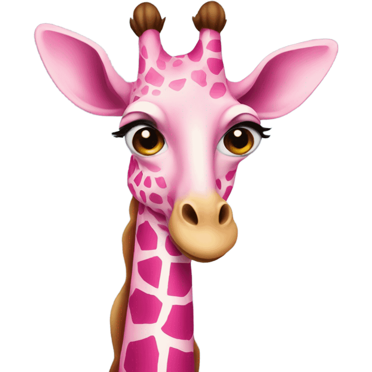 Winged pink giraffe emoji