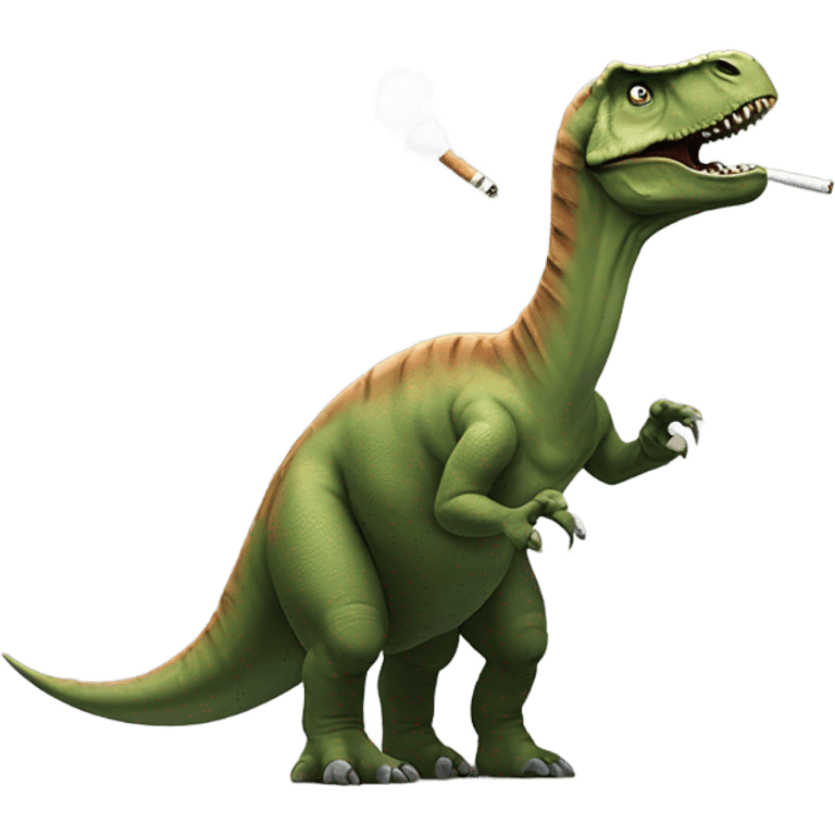 dino with cigarettes emoji